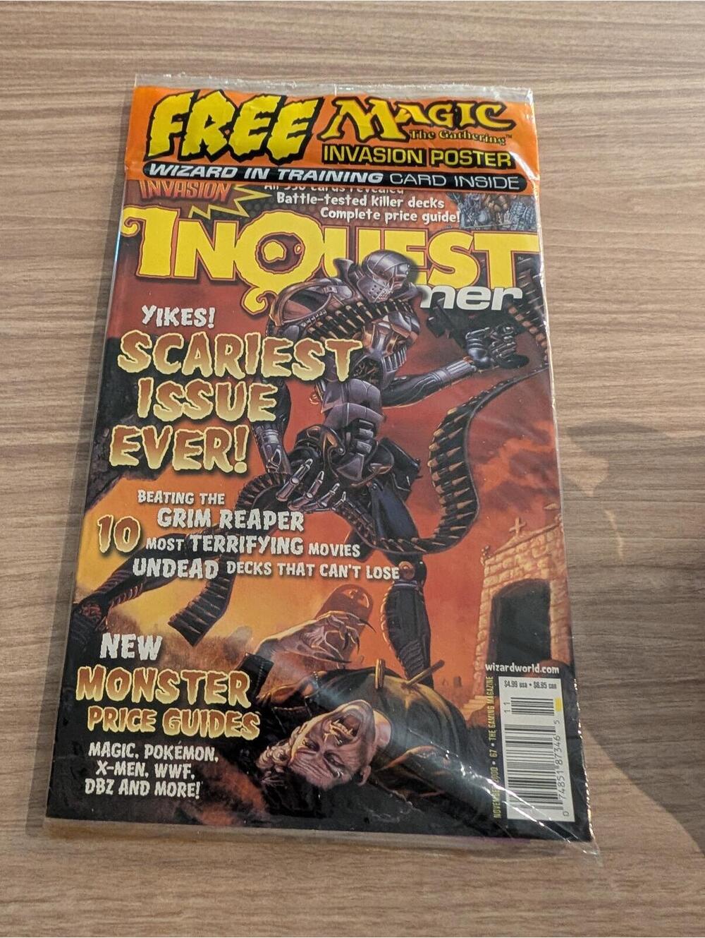 InQuest Gamer Magazine Scariest Issue Ever with Magic Invasion Poster and Bonus